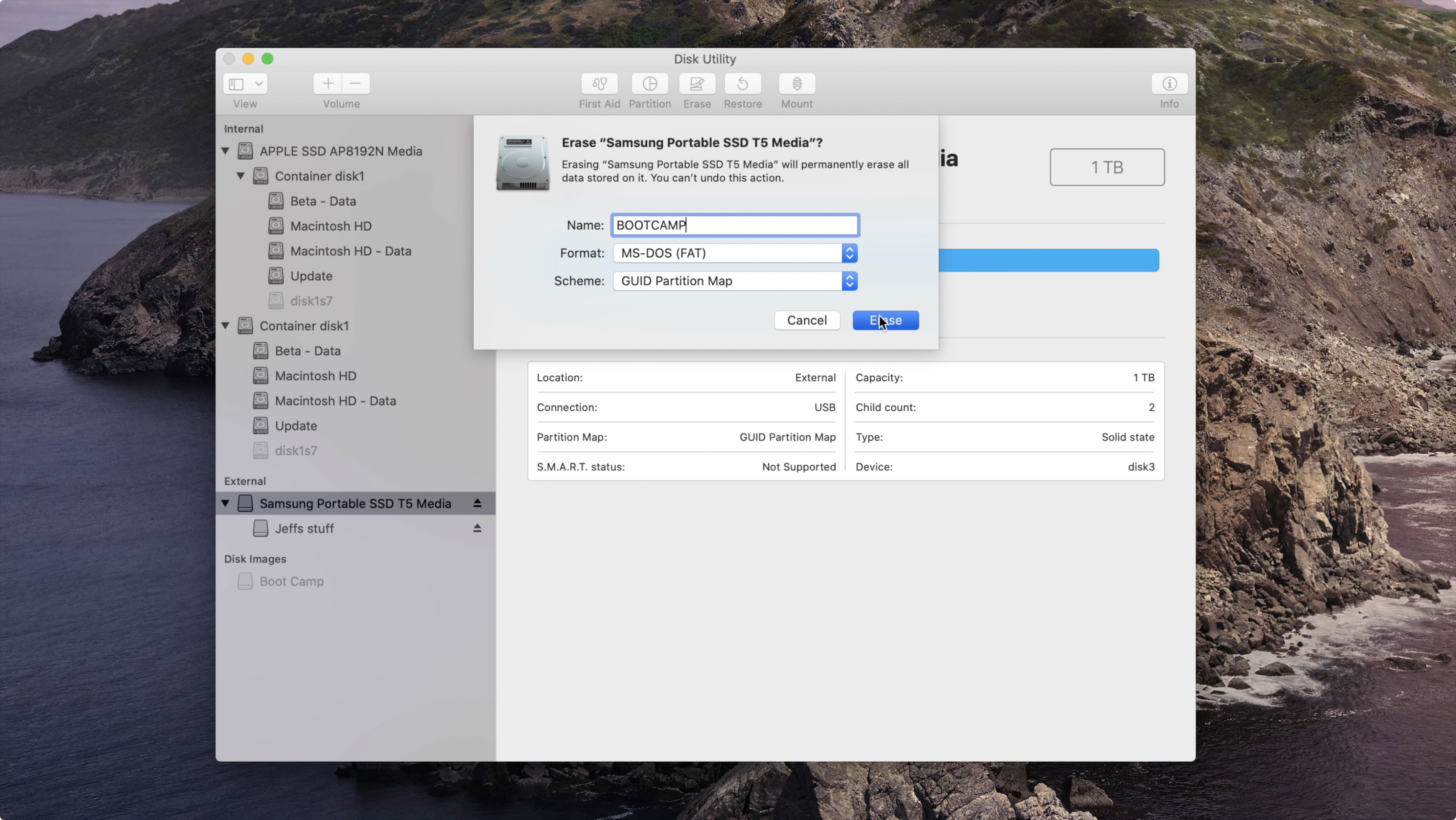 format a drive on mac for windows
