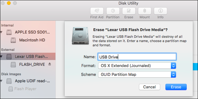 format a drive on mac for windows